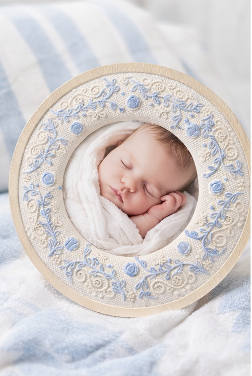 Floral Stitch Photo Frame
