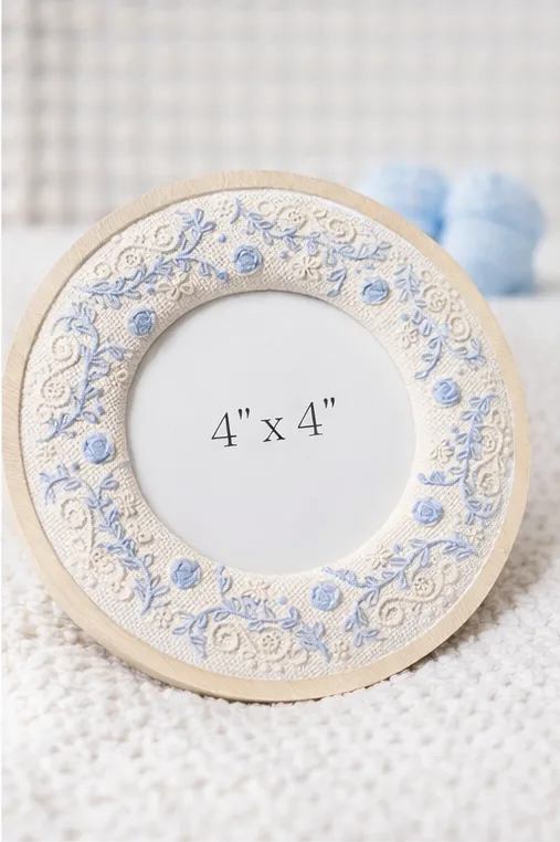 Floral Stitch Photo Frame