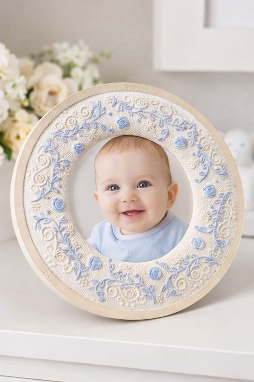 Floral Stitch Photo Frame