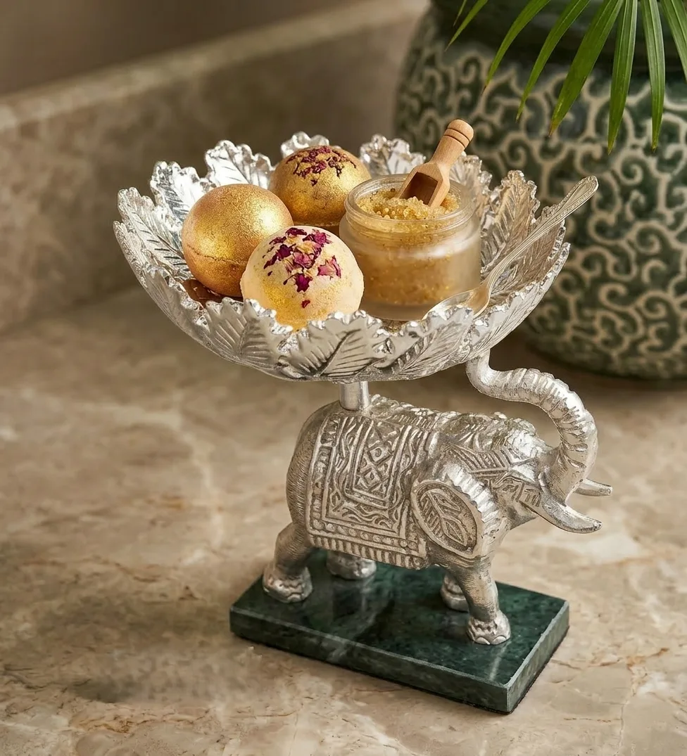 Royal Elephant Pedestal Bowl