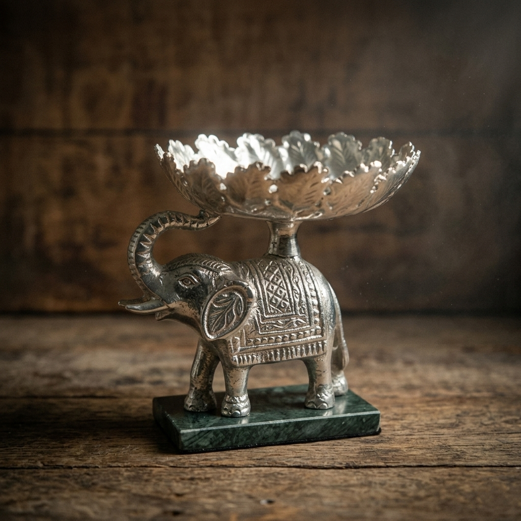 Royal Elephant Pedestal Bowl