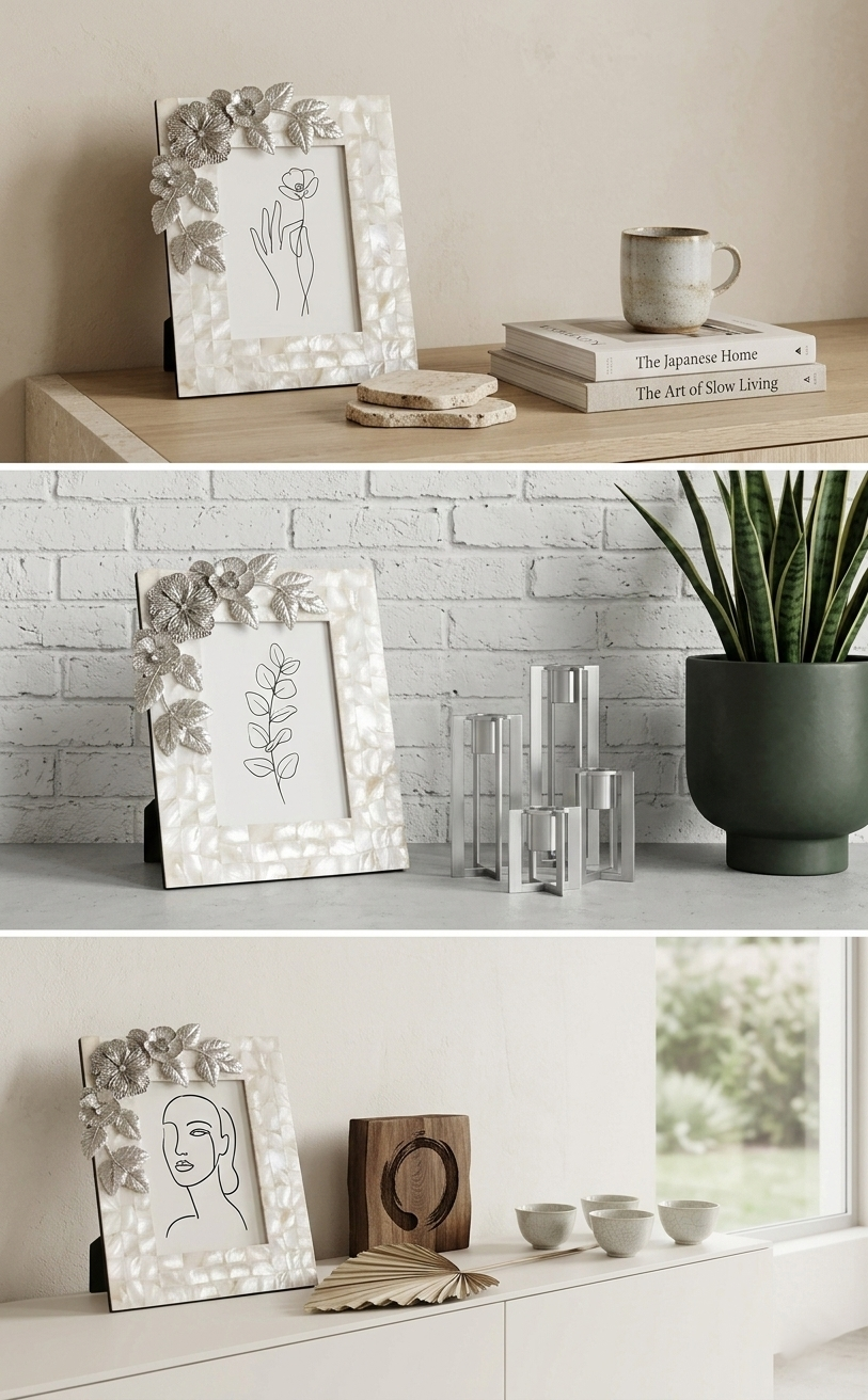Pearl Bloom Frame With Velvet Box