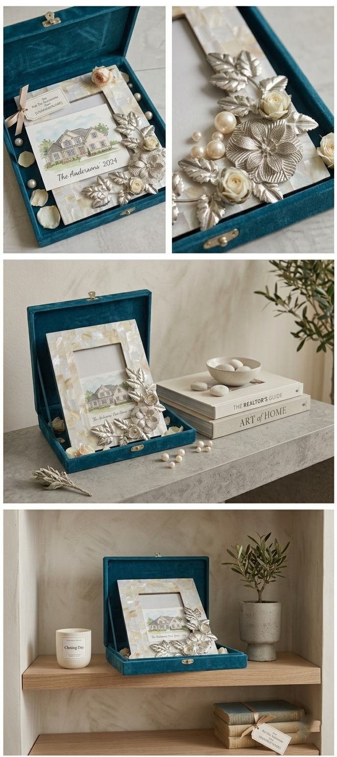 Pearl Bloom Frame With Velvet Box