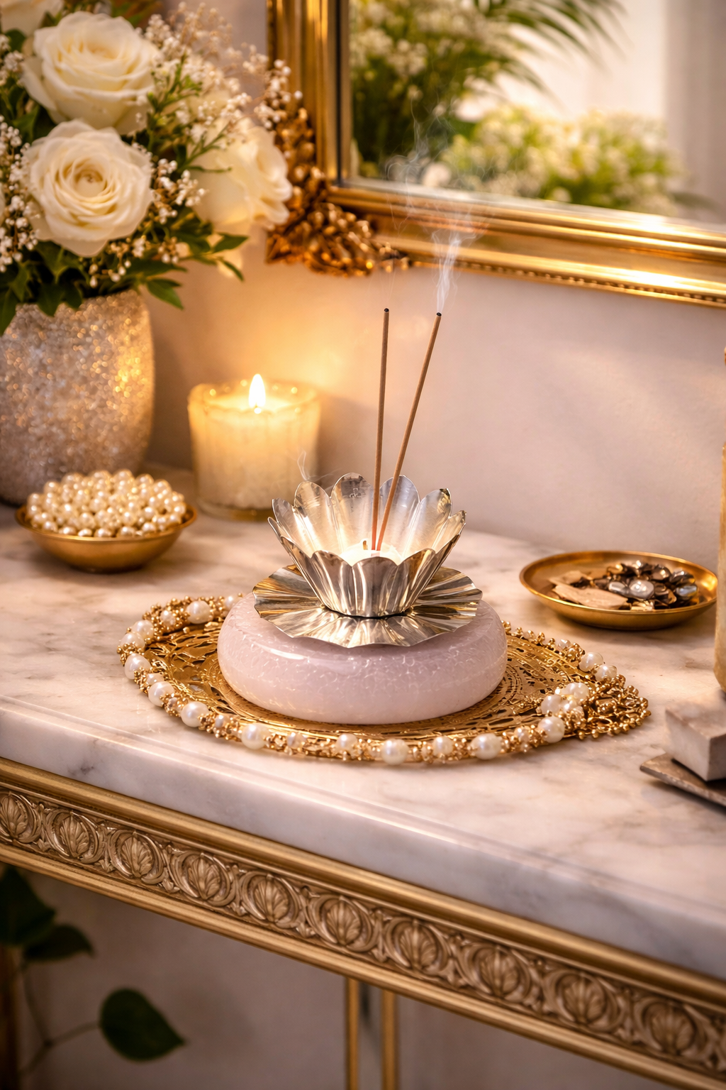 Lotus Glow Diya With Velvet Box