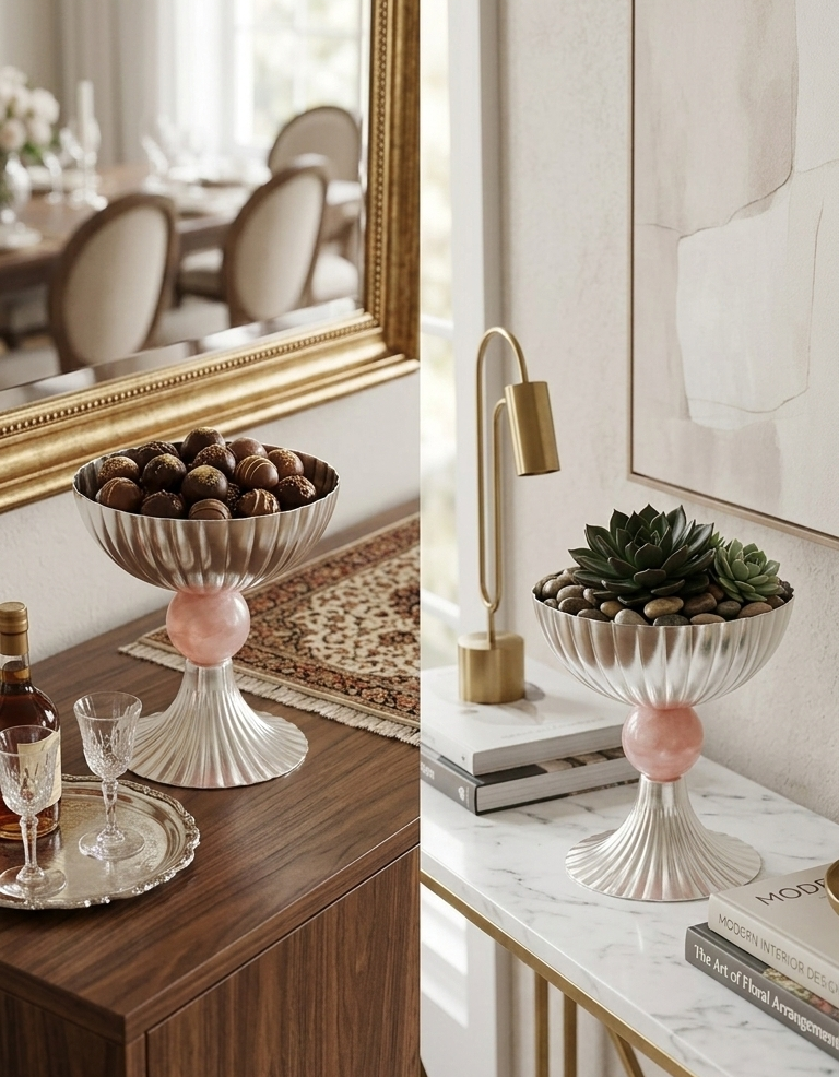 Pedestal Silver-Plated Bowl
