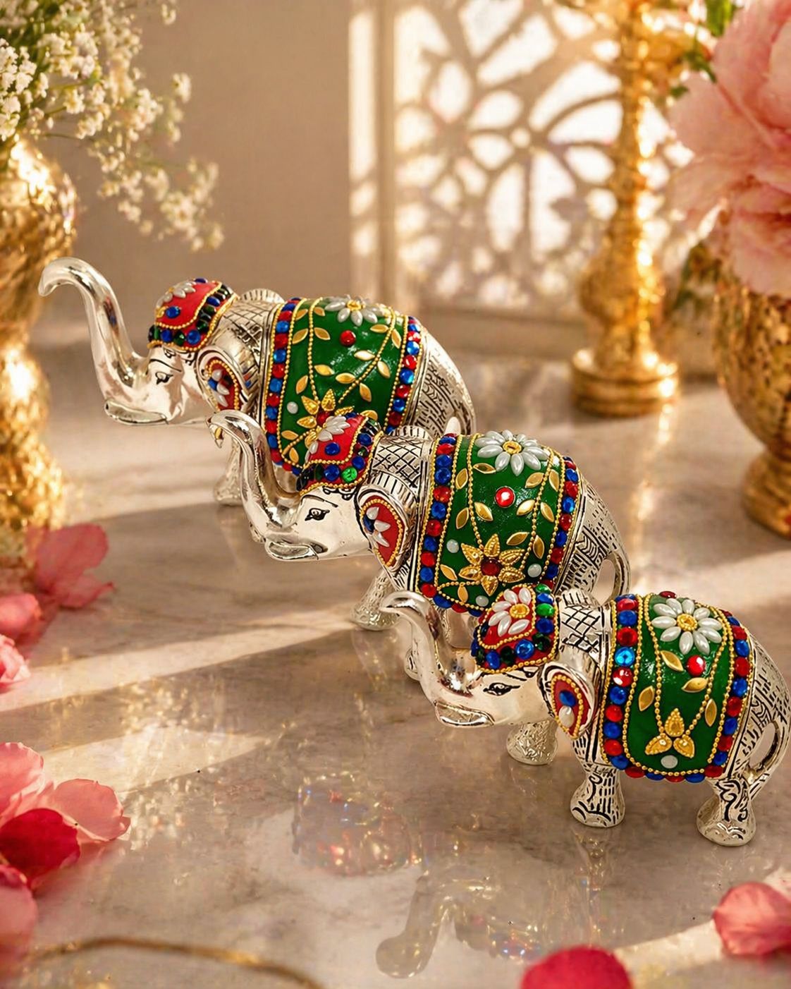 Jewel Elephant With Velvet Box
