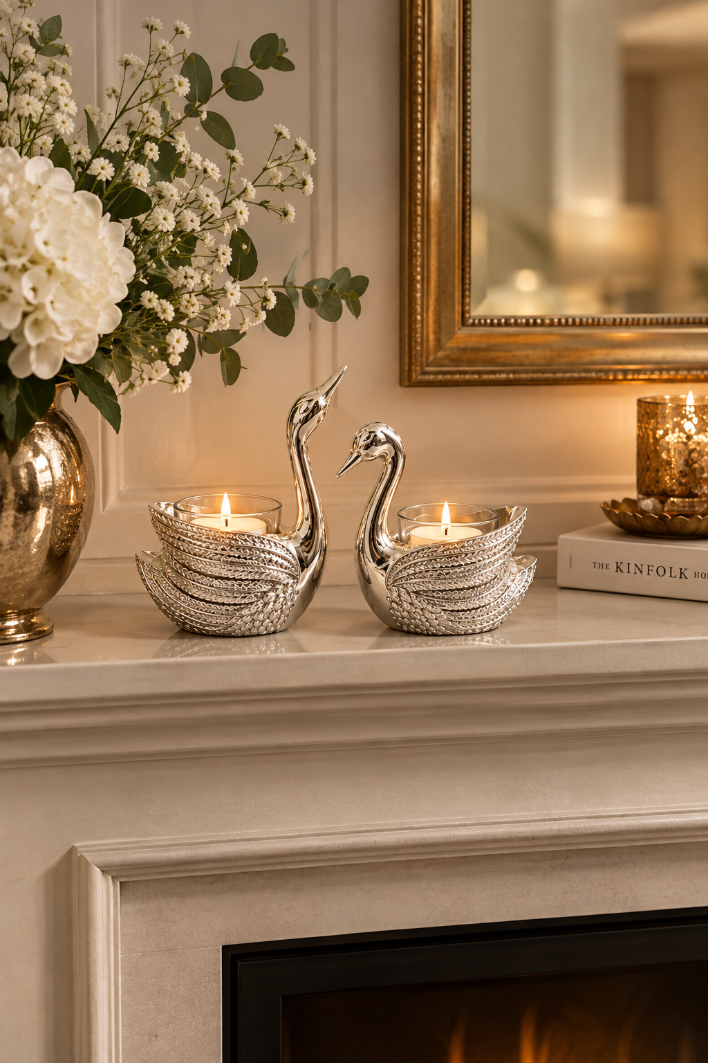 Swan Candlelight Holders