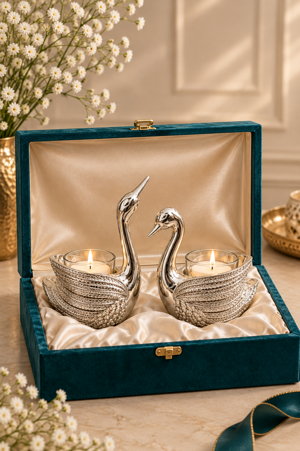 Swan Candlelight Holders
